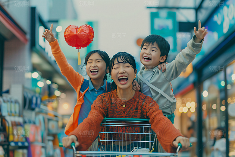 幸福一家人家庭开心摄影图