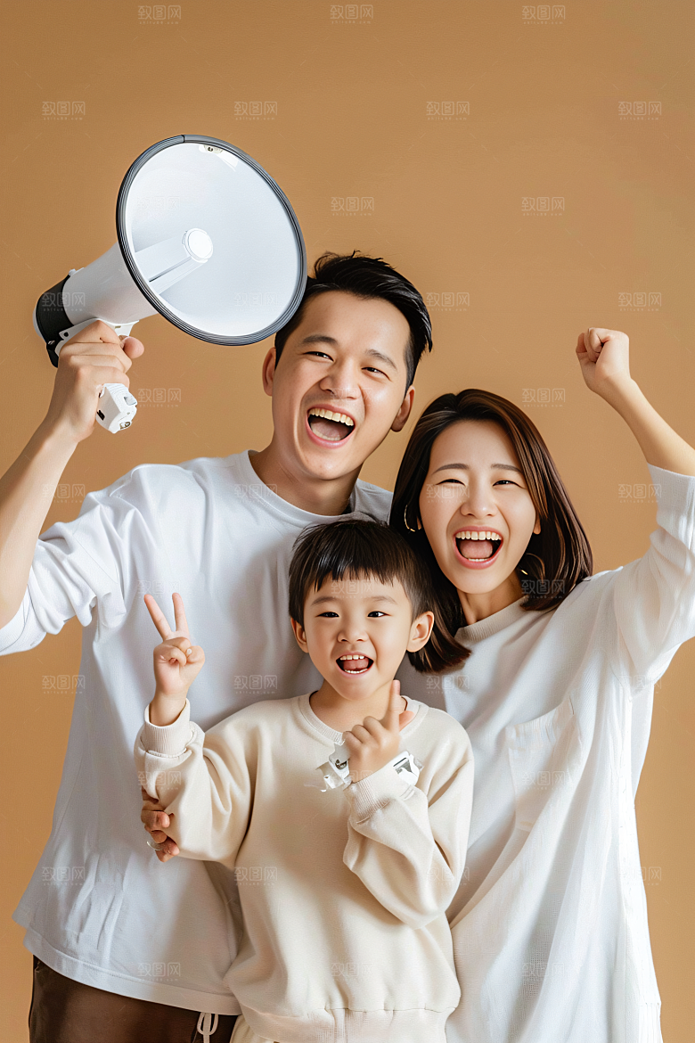 幸福一家人相聚人物摄影图