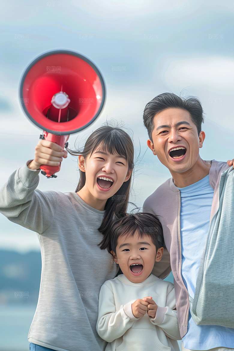 幸福一家人欢乐家庭摄影图