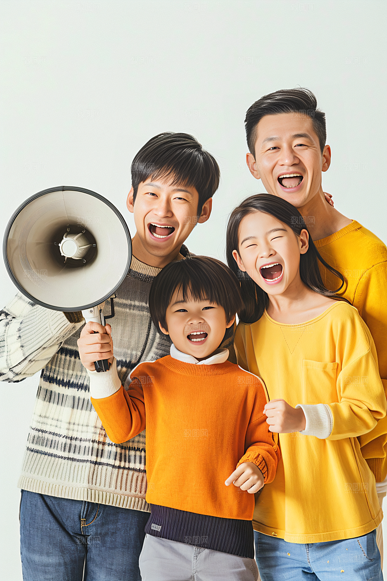幸福一家人家庭亲子摄影图