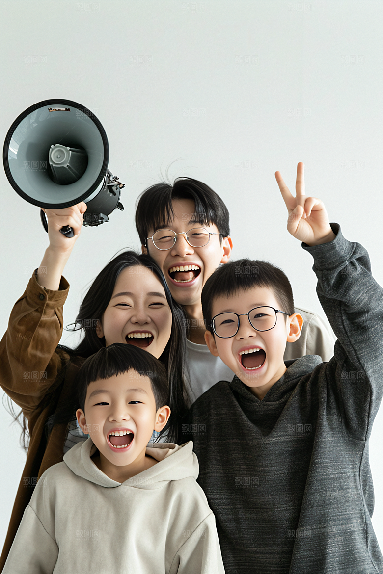幸福一家人出游高清摄影图
