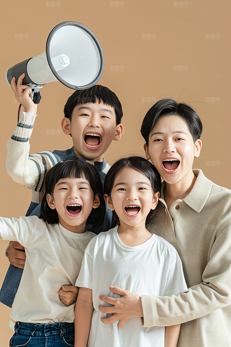 幸福一家人高清相聚摄影图