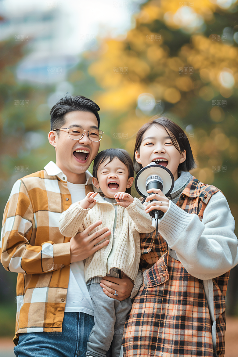 幸福一家人亲子人物摄影图