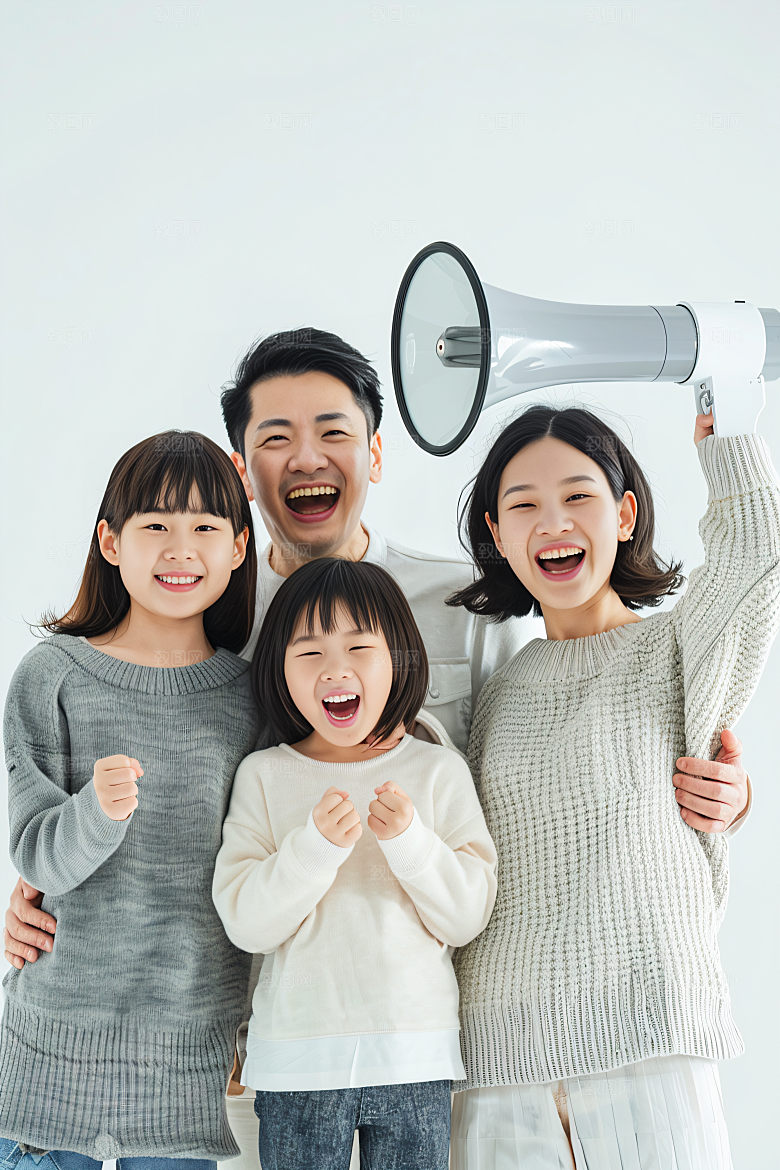 幸福一家人亲子高清摄影图