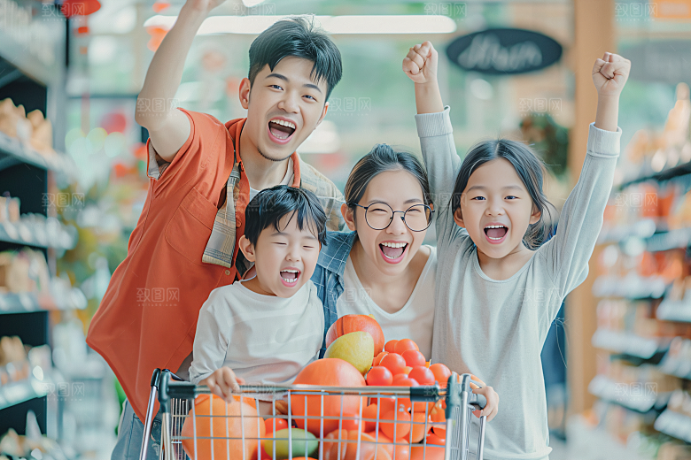幸福一家人出游家庭摄影图