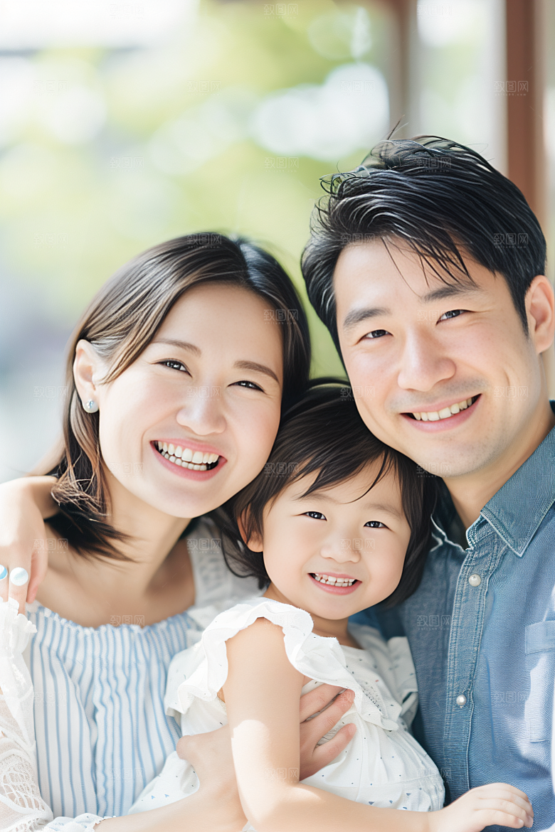 幸福一家人高清出游摄影图
