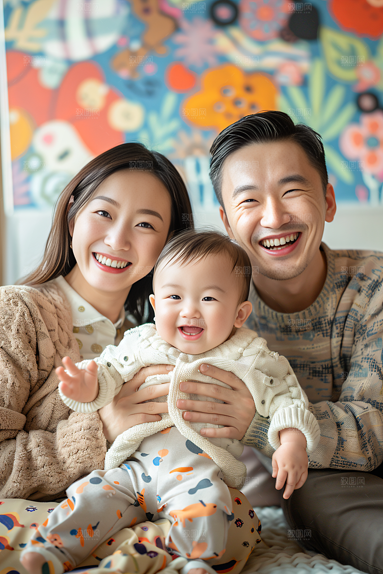 幸福一家人人物欢乐摄影图