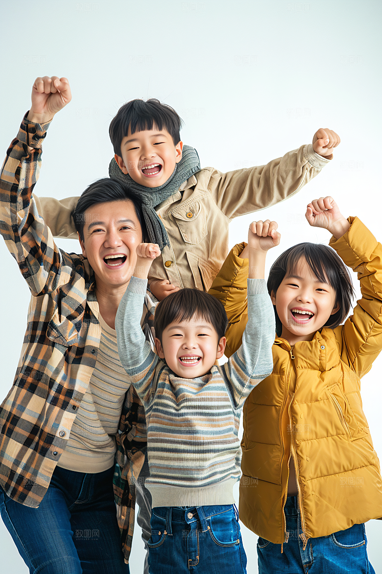 幸福一家人亲子高清摄影图
