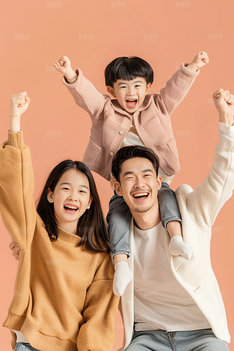 幸福一家人出游出行摄影图
