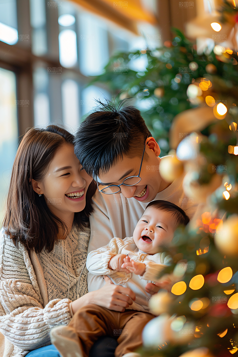 幸福一家人家庭出行摄影图