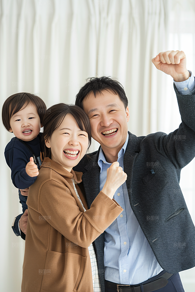 幸福一家人开心人物摄影图