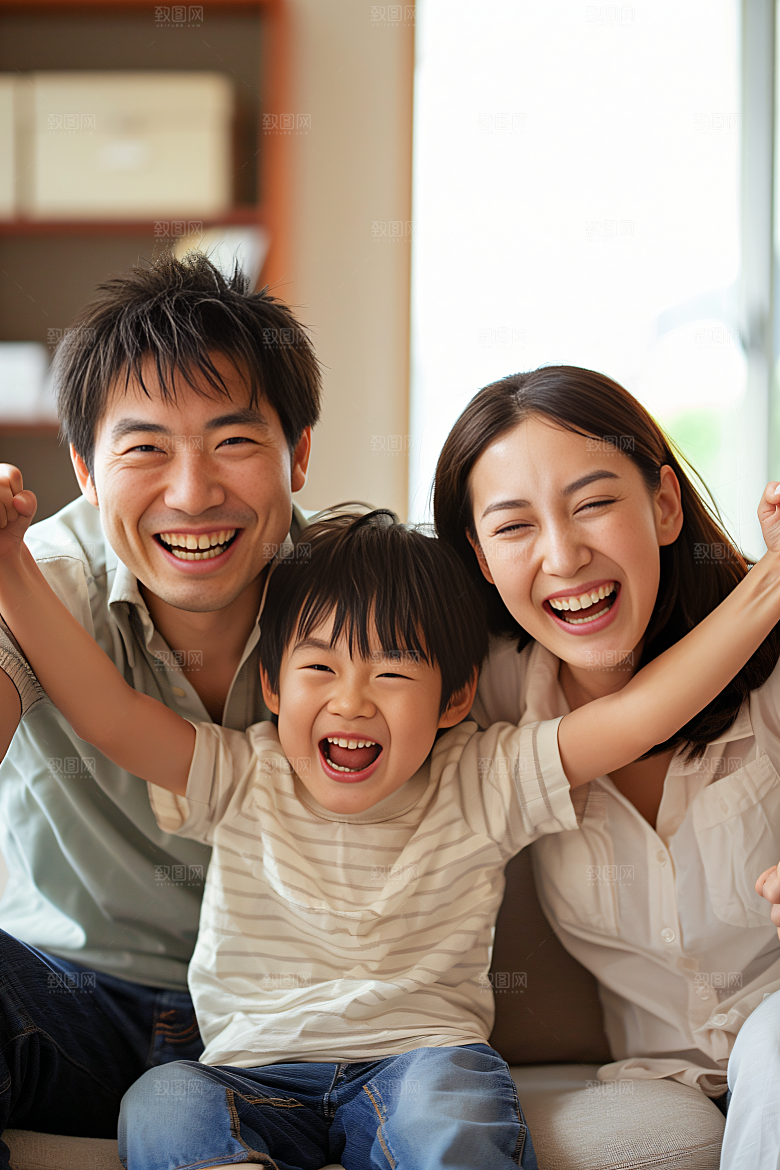 幸福一家人高清出游摄影图