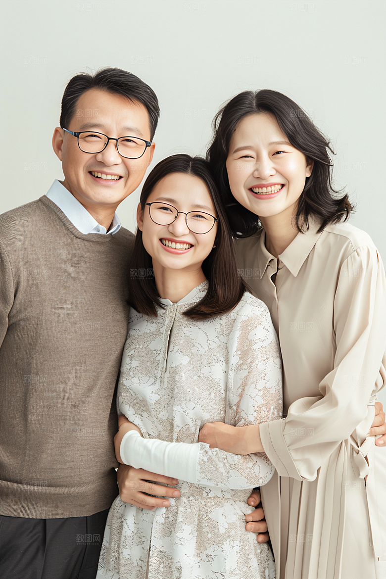 幸福一家人人物出游摄影图