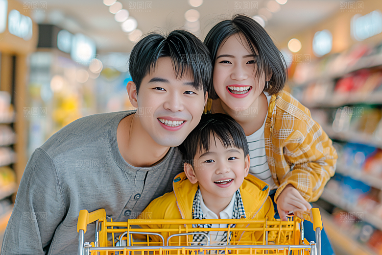 幸福一家人高清家庭摄影图