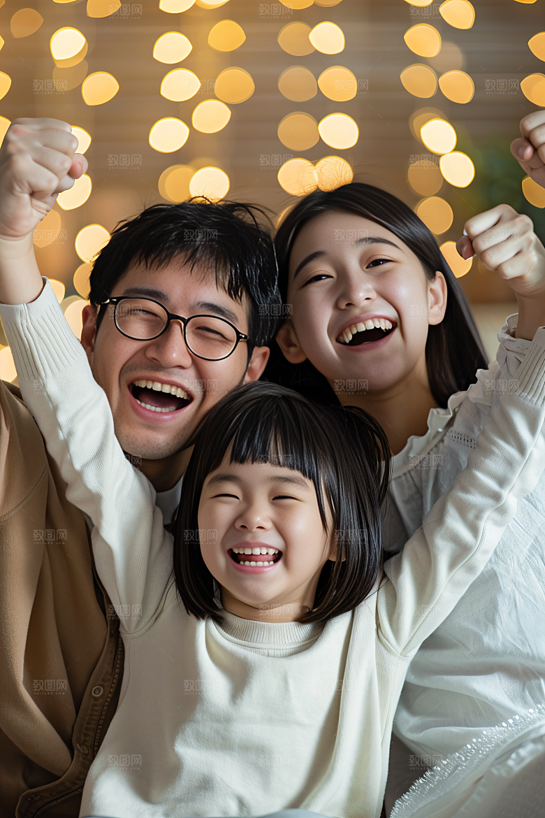 幸福一家人开心人物摄影图