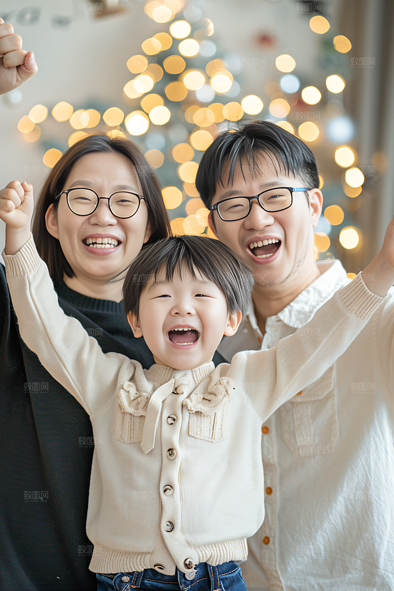 幸福一家人出游亲子摄影图