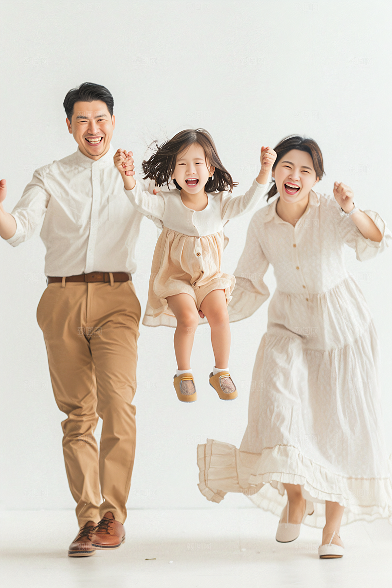 幸福一家人家庭相聚摄影图