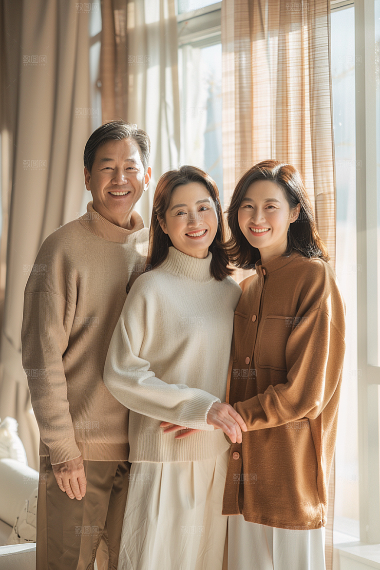 家庭人物幸福一家人摄影图