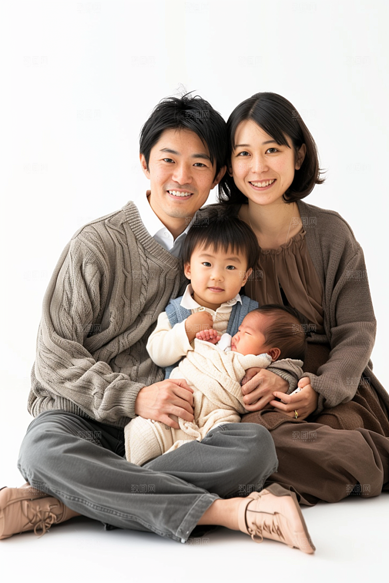 家庭人物幸福全家福摄影图