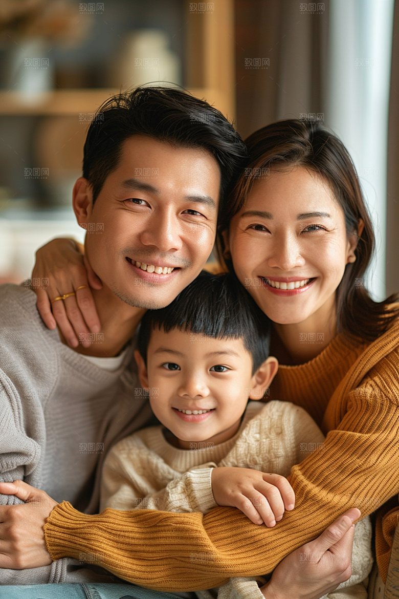 家庭人物温暖幸福摄影图