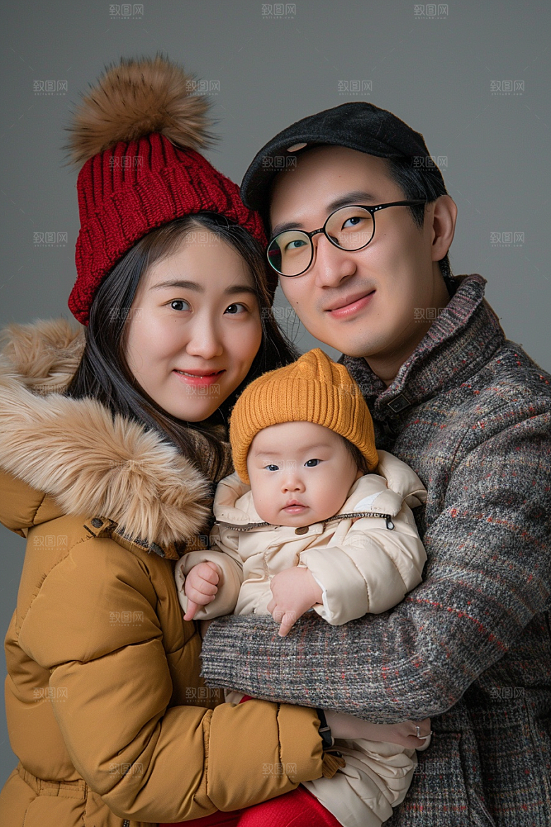 一家三口欢乐场面生活亲情摄影图