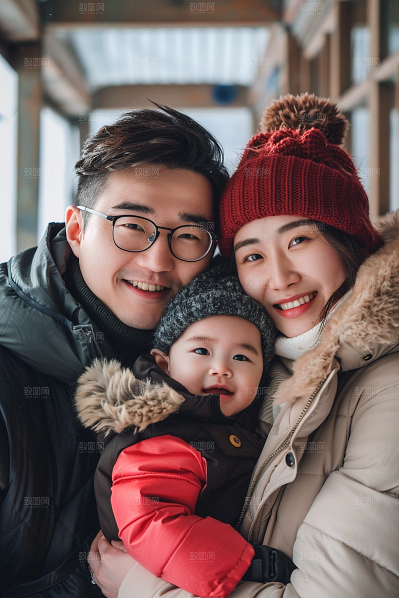 一家三口欢乐场面高清亲情摄影图