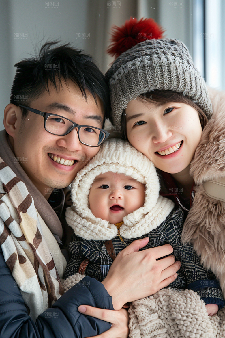 一家三口欢乐场面高清亲情摄影图