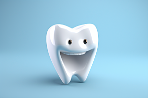 牙齿口腔健康卡通模型