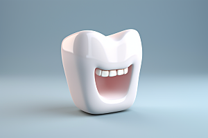 牙齿齿科卡通模型
