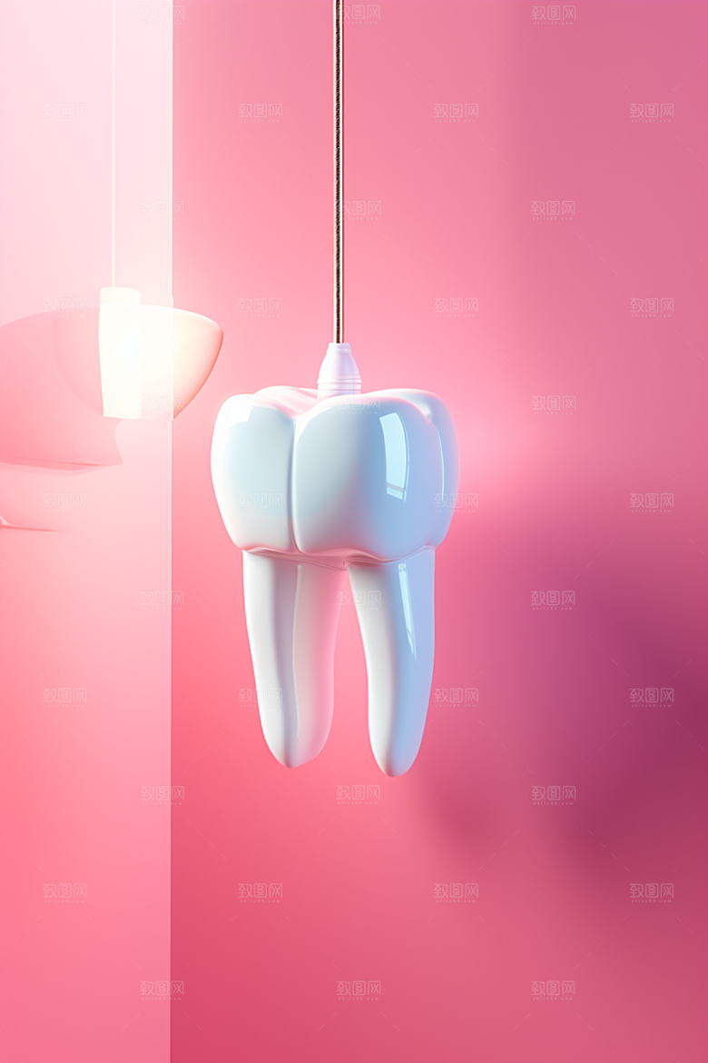 牙齿C4D卡通模型
