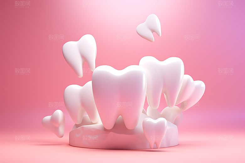 牙齿C4D立体模型