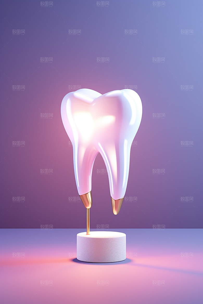 牙齿卡通C4D模型