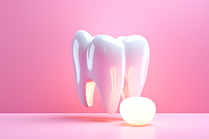 牙齿C4D口腔健康模型