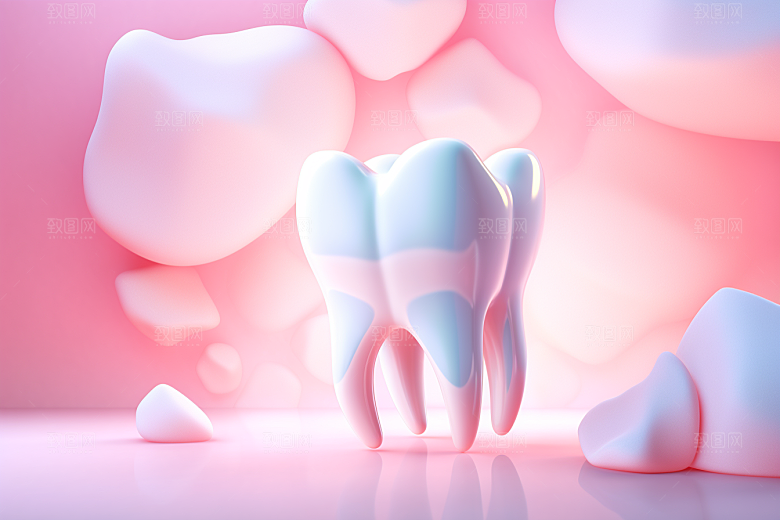 牙齿口腔健康C4D模型