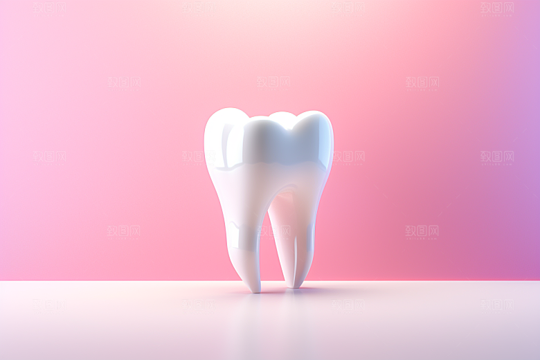 牙齿医疗卡通模型