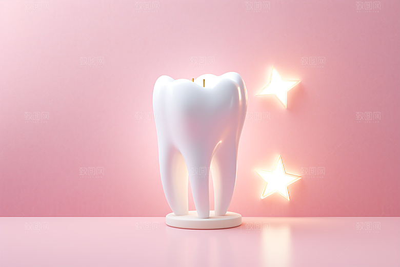 牙齿卡通立体模型