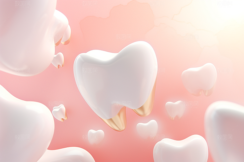 牙齿卡通C4D模型