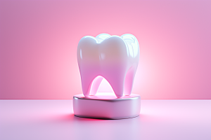 牙齿卡通口腔健康模型