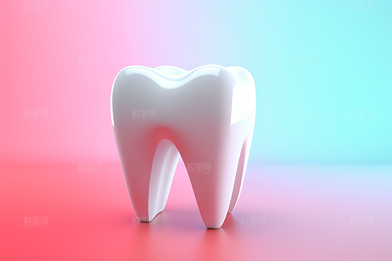 牙齿齿科卡通模型