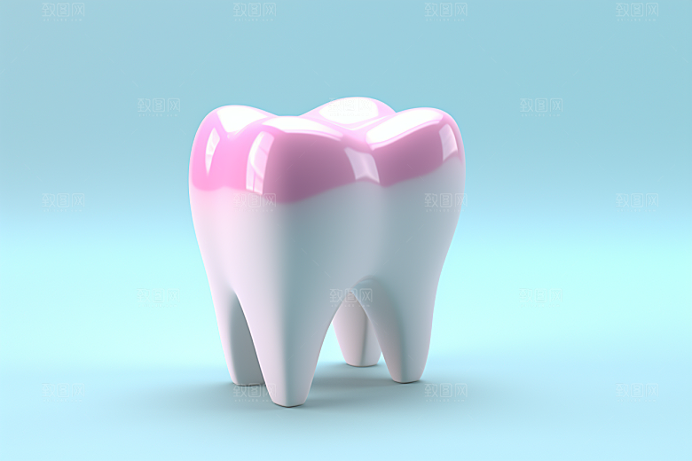 牙齿C4D卡通模型