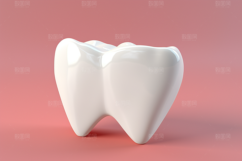 牙齿3D卡通模型