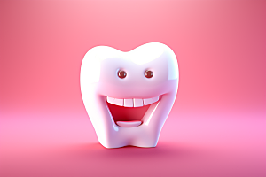 牙齿齿科卡通模型