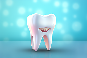 牙齿卡通口腔健康模型