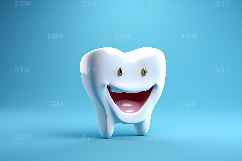 牙齿卡通3D模型