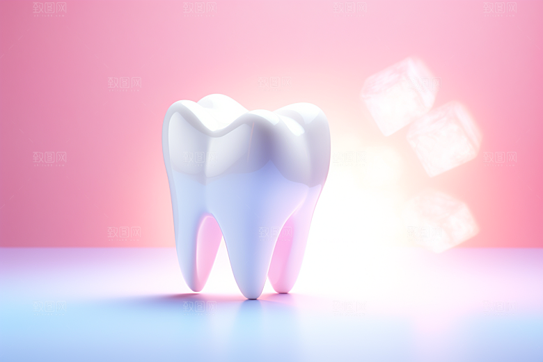 牙齿C4D口腔健康模型