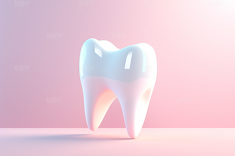 牙齿3D卡通模型