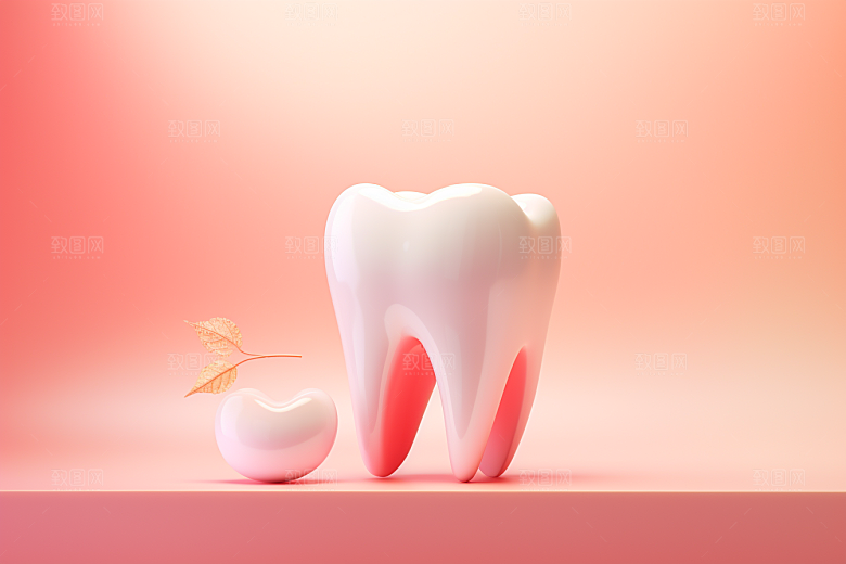 牙齿3D卡通模型