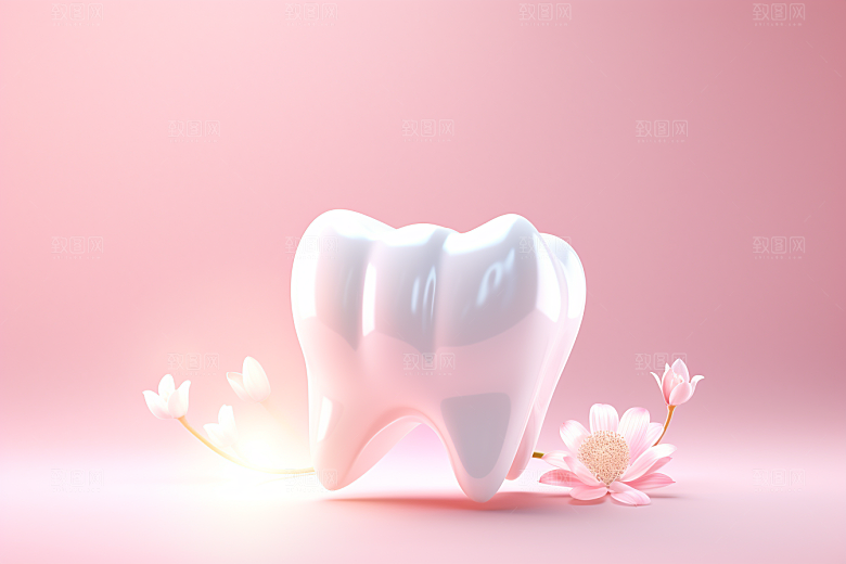 牙齿卡通高清模型