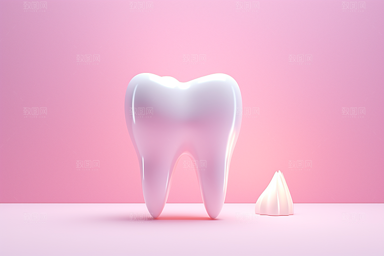 牙齿卡通C4D模型