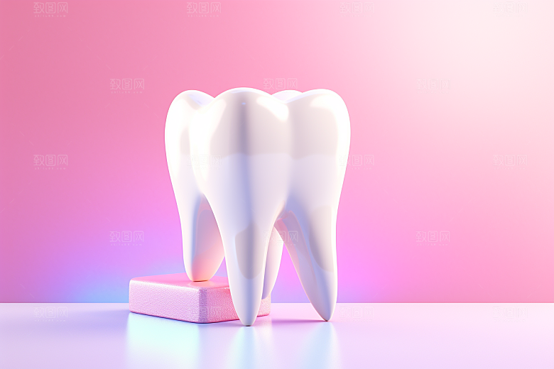 牙齿C4D口腔健康模型